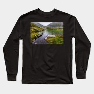Romanian Carpathians and glacial lake Capra Long Sleeve T-Shirt